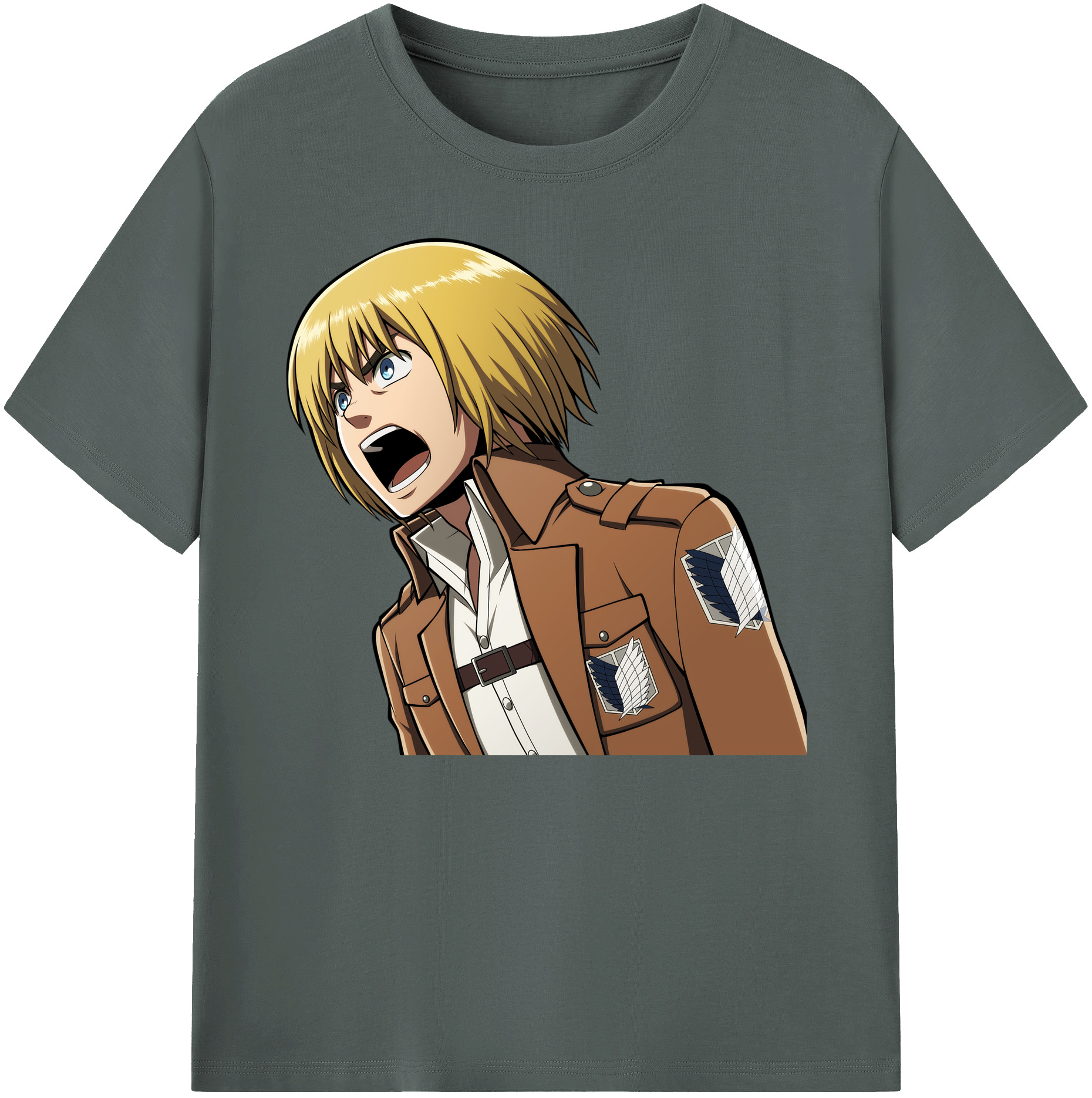 （画像用） 進撃の巨人 アルミン·アルレルト Attack on Titan Armin Arlert 綿100％ メンズ半袖Tシャツ｜肌触りやわらか＆通気性